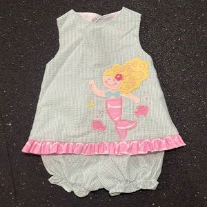 Bailey Boys Mermaid Appliqué Top & Bloomers